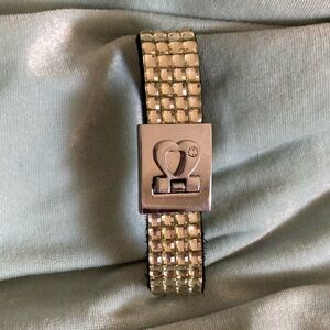 Rhinestone Bracelet‎ with Heart Clasp